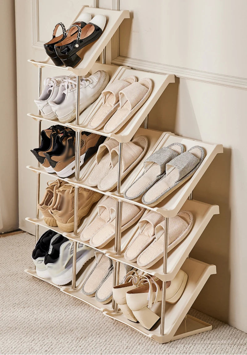 Stackable Shoe Rack Space Saving Shoerack Organizer for Entry Door Multi-Layer  Plastic living room Cabinet Furniture