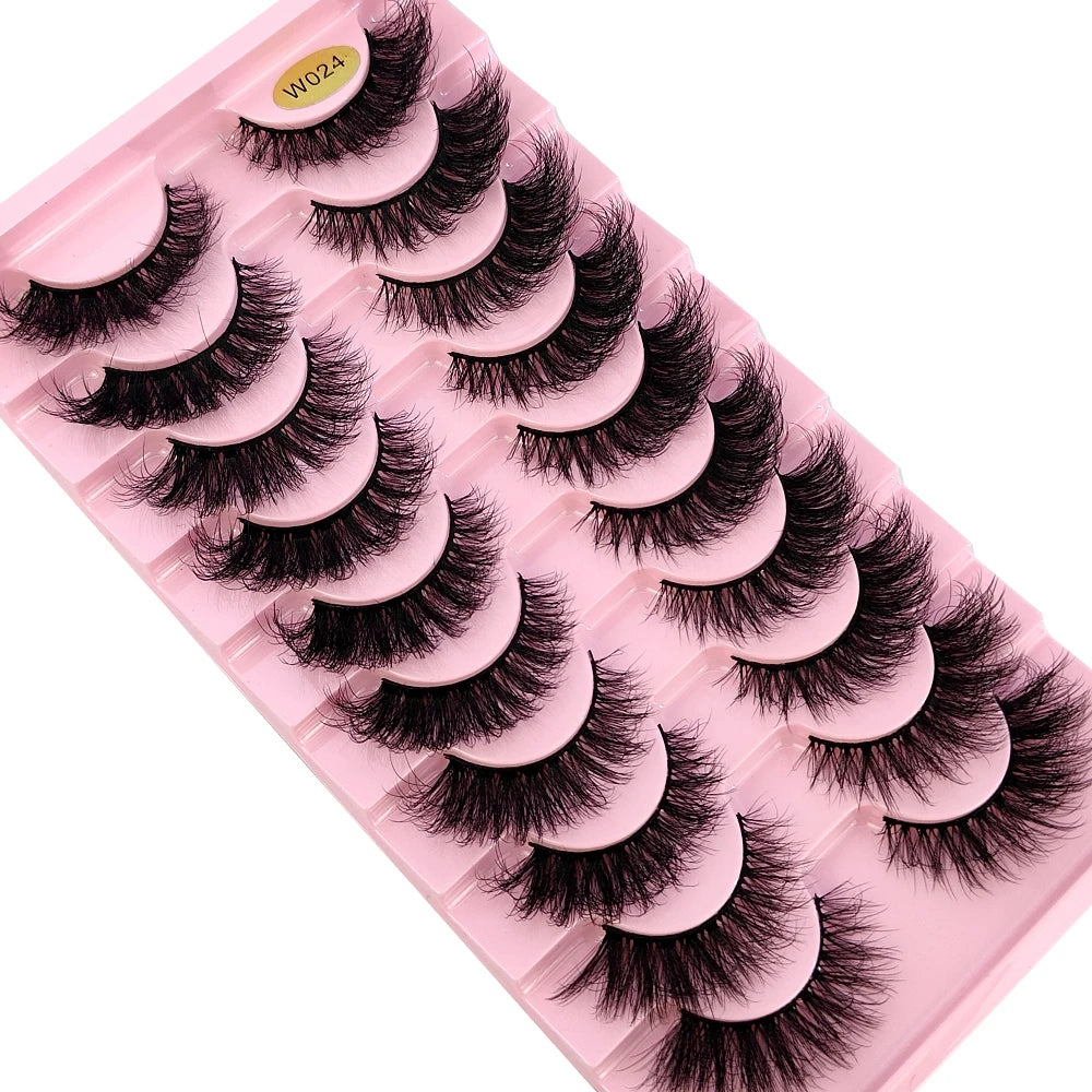 HBZGTLAD New 10 Pairs Natural False Eyelashes Fake Lashes Long Makeup 3d Mink Lashes Extension Eyelash Mink Eyelashes for Beauty