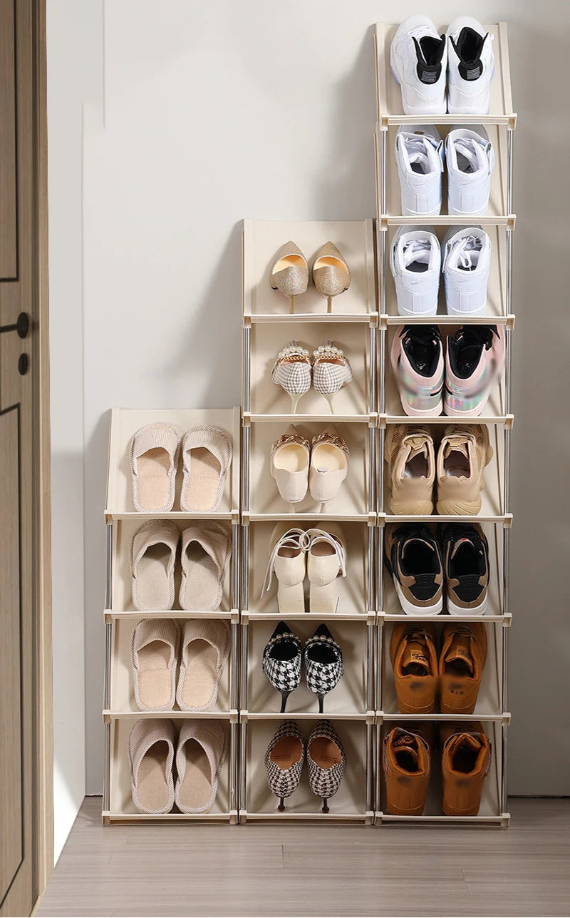 Stackable Shoe Rack Space Saving Shoerack Organizer for Entry Door Multi-Layer  Plastic living room Cabinet Furniture