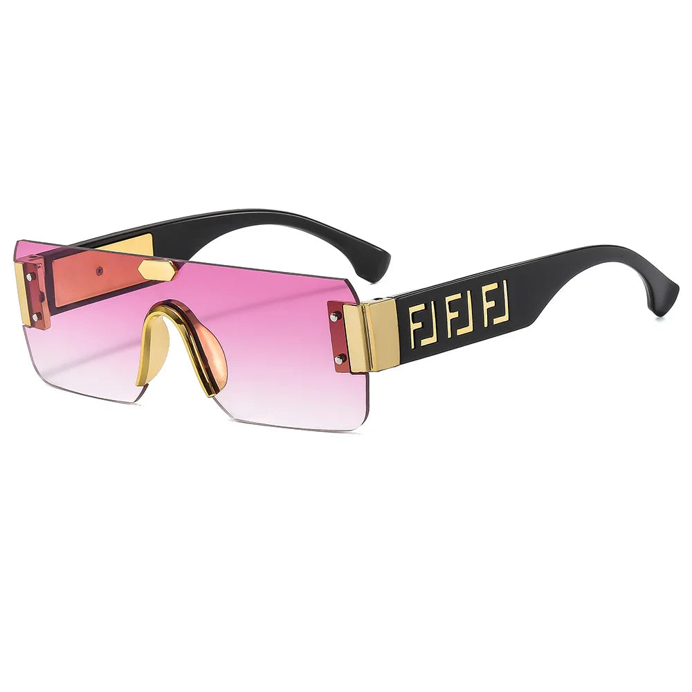 New Fashionable Frameless Trimmed Fashionable Mirror for Men and Women Trendy Personality Square Decorative Sunglasses