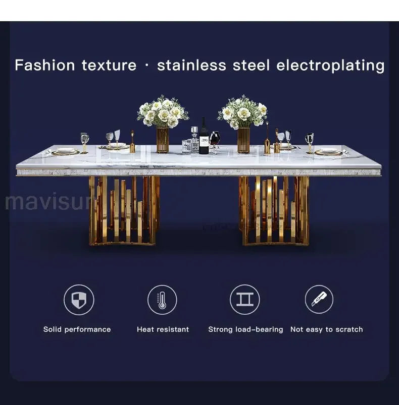 Garden Furniture Sets Dinning Tables Luxury Modern Kitchen Table Furniture Combination Tables Italian Type Large Concise Modern