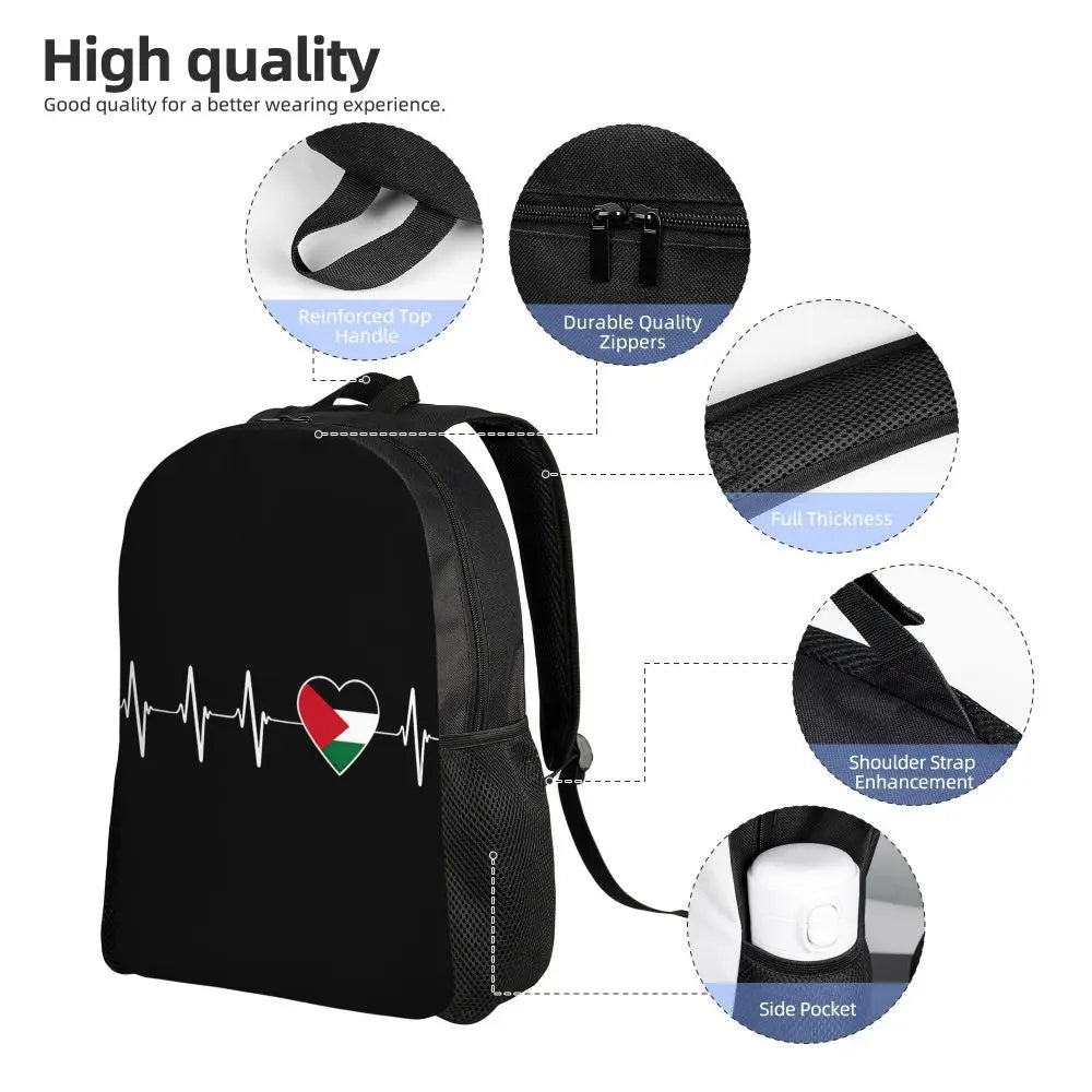 Custom Palestinians Keffiyeh Pattern Backpack for Women Men Waterproof College School Tradition Bag Print Bookbags