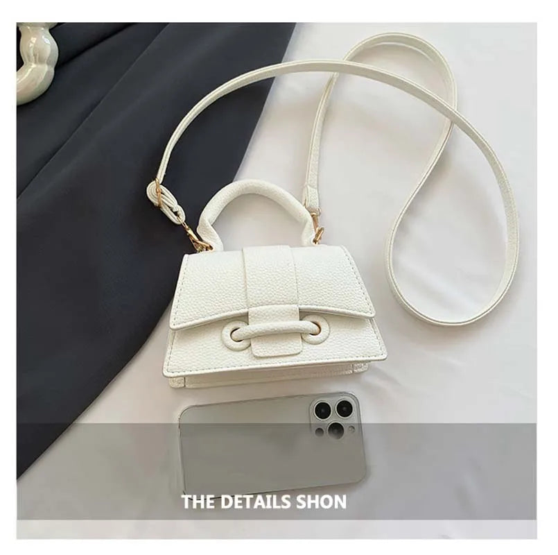 New Fashion Women's Bag PU Leather Ladies Purses Handbag Single Shoulder Crossbody Small Square Bag Trend Designer