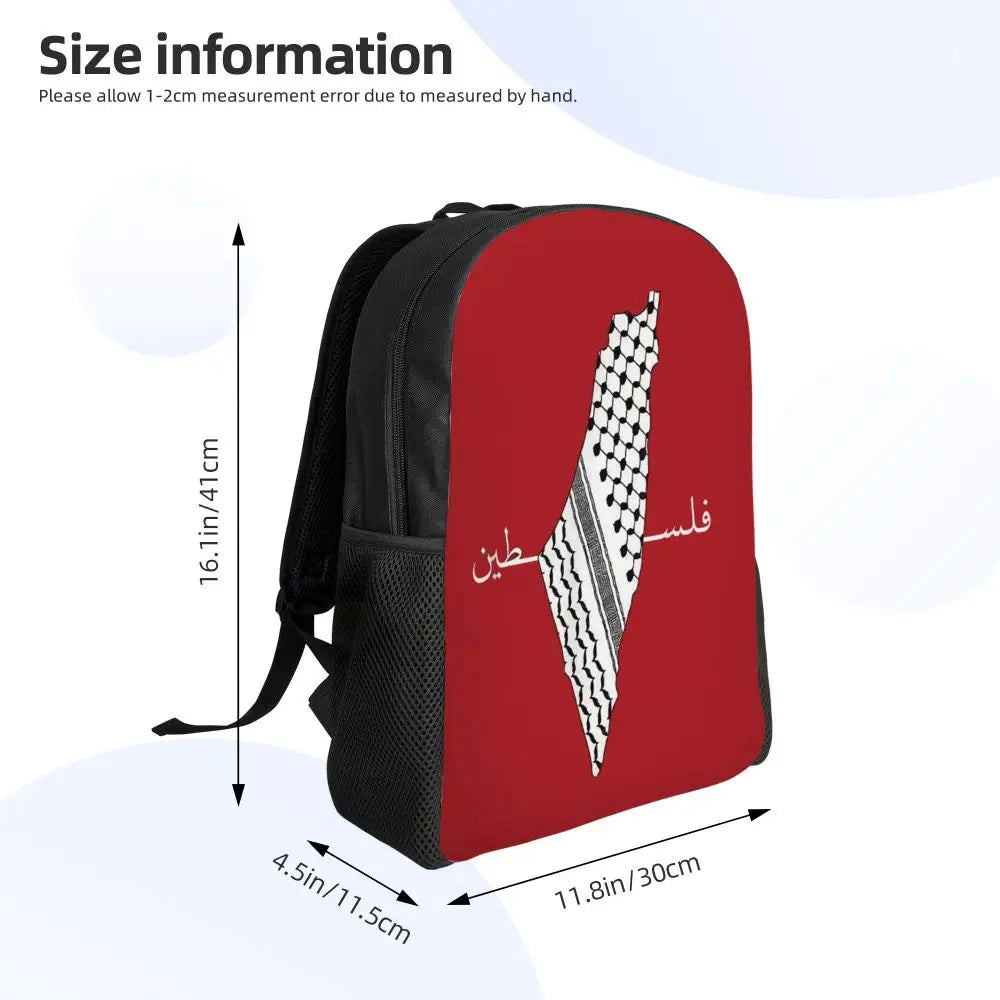 Custom Palestinians Keffiyeh Pattern Backpack for Women Men Waterproof College School Tradition Bag Print Bookbags