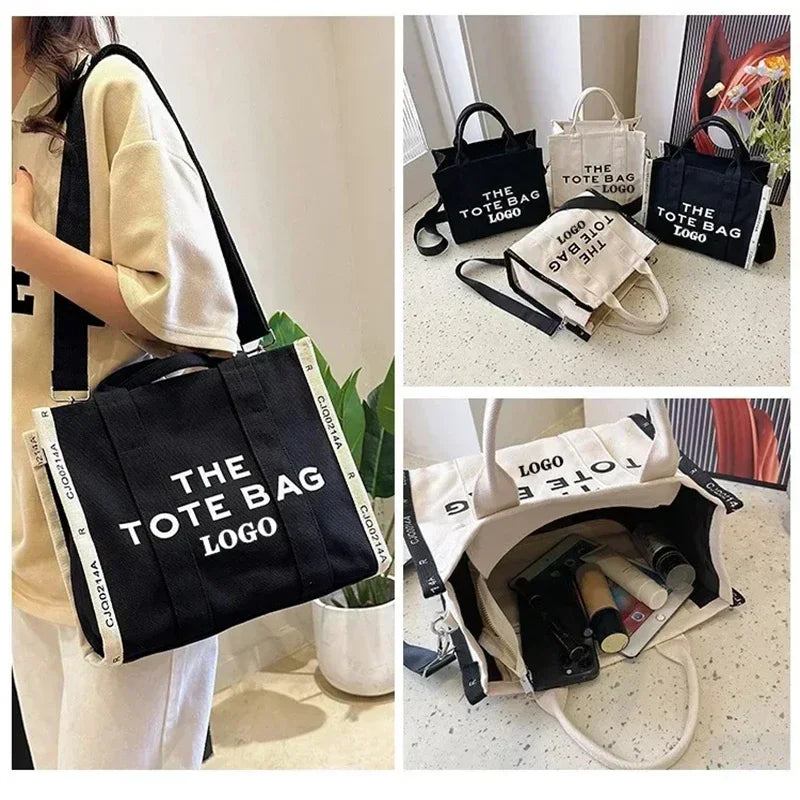 New Tote Bag Women's Fashion Fashionable Yankee Letter Handbag Foreign Trade Vintage Bags Side Single Shoulder Crossbody Bag