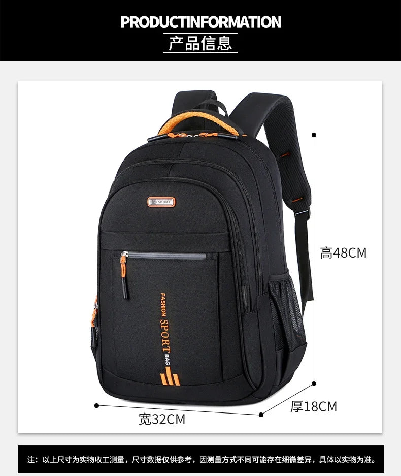 Men's Backpacks Oxford Waterproof Rucksack Business Computer Bag Casual Travel Backpack Senior High School Student Schoolbag