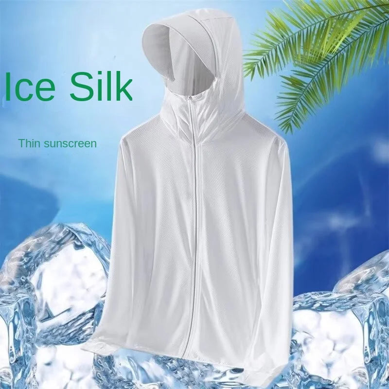 MINISO Sports Ice Silk Cool Sunscreen Clothes for Men and Women Summer New UV resistant Lightweight Outdoor Fishing Quick drying