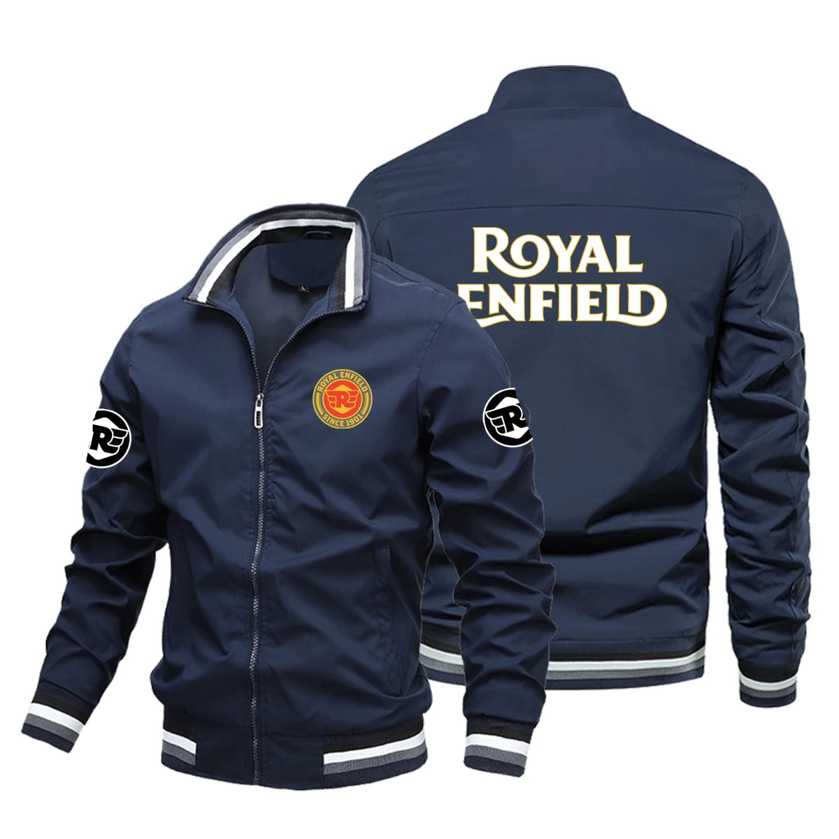 2024 Nouveau style rétro Royal Enfield Veste de moto Veste de course Coupe-vent Sports de plein air Veste de vélo Vêtements pour hommes hauts