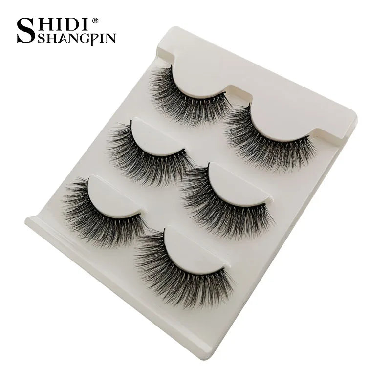 SHIDISHANGPIN 3/10/20 paires de faux cils en vison dramatiques en désordre 3D boucles russes D Cosplay faux cils maquillage