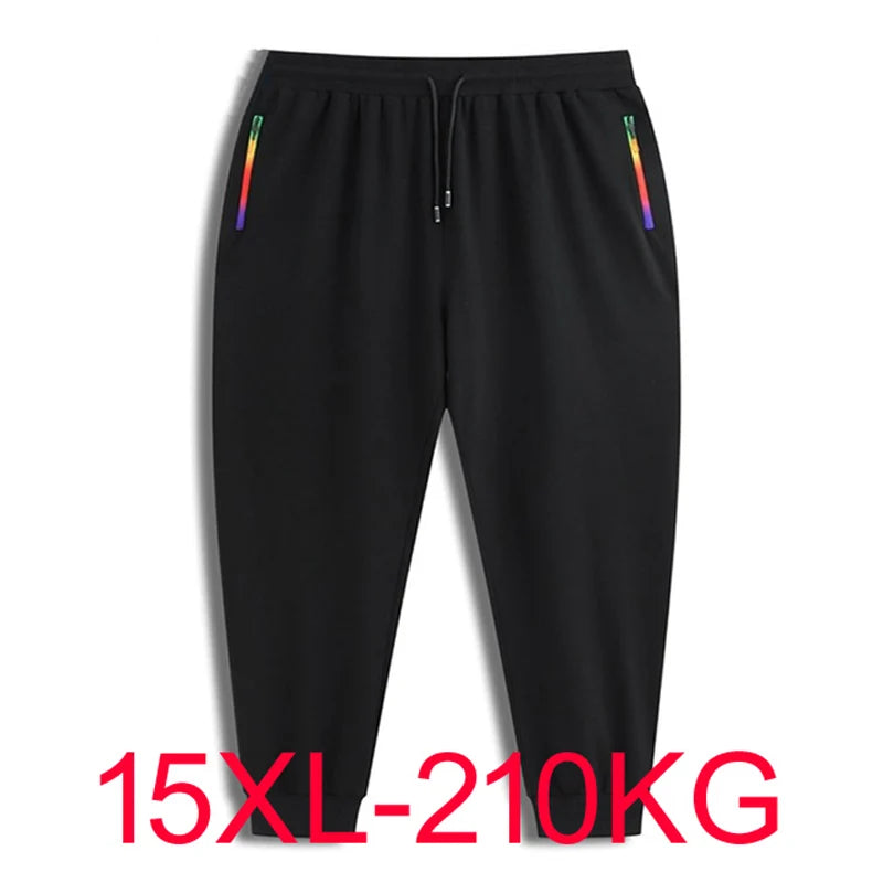 Pantalons de sport pour hommes printemps automne pantalons de survêtement grande taille 8XL 11XL 12XL 15XL pantalons surdimensionnés grande taille élasticité fermeture éclair lâche 85-210KG