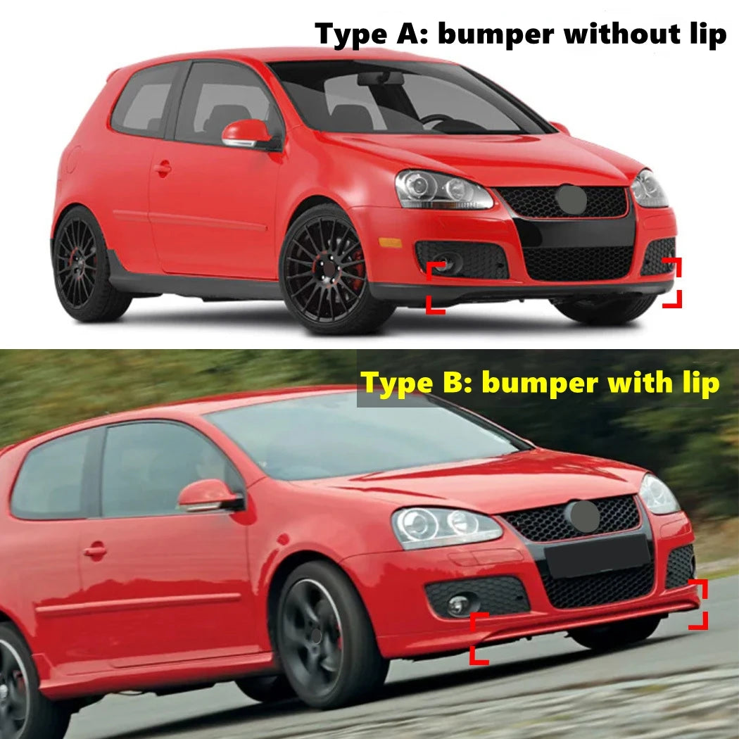 Front Bumper Lip Spoiler For VW Golf 5 Golf MK5 GTI Jetta MK5 GLI Car Front Bumper Protector Lower Blade Splitter Car Styling