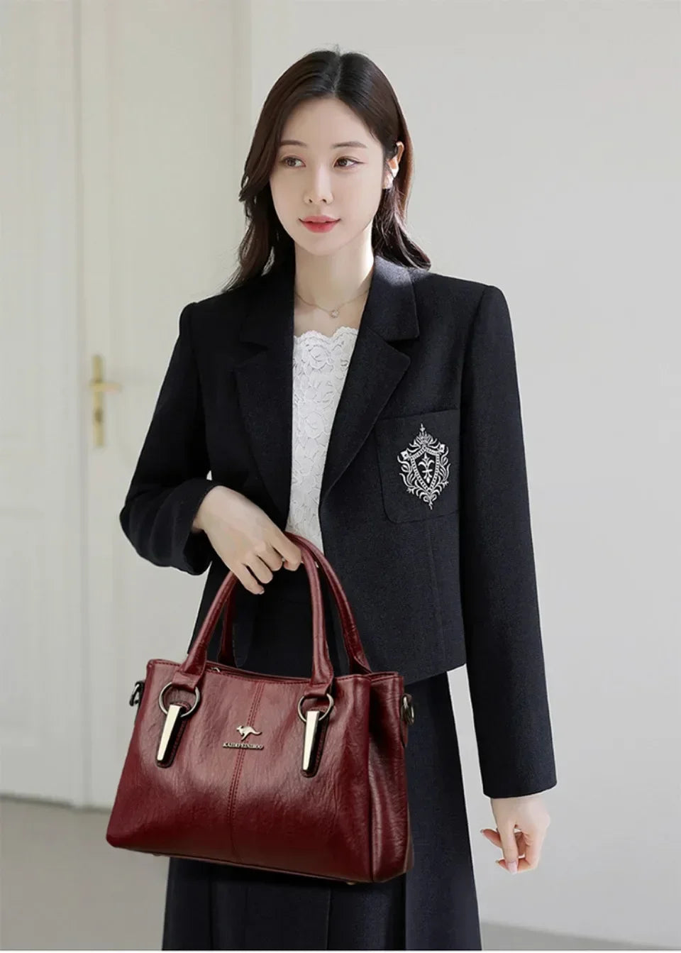 Real Women Soft Leather Shoulder Bags Luxury Women's Bag High Quality Ladies Handbag Fashion Female Messenger Bag Large Tote Sac