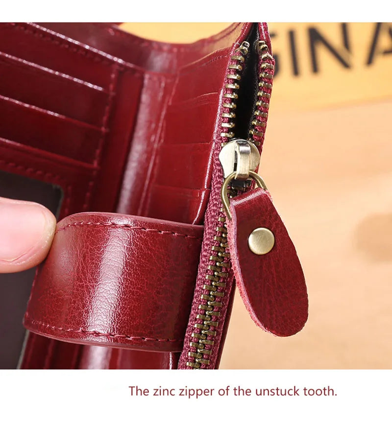 2024 New Short Women Wallets Genuine Leather Zipper Coin Pocket Women Purse Name Engraved Quality Card Holder Kpop Female Wallet