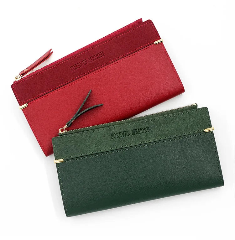 2024 New Long Women Wallets Clutch Zipper Coin Pocket Name Engraved Female Wallet Large Capacity Card Holder Brand Women's Purse