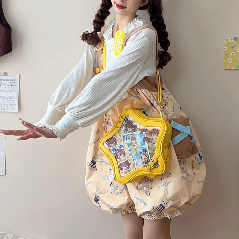 New Ita Bag Backpacks 2024 Popular Transparent School Bag for Women Sweet Chic Star Crossbody Bag Display Autumn Bolsa Сумка