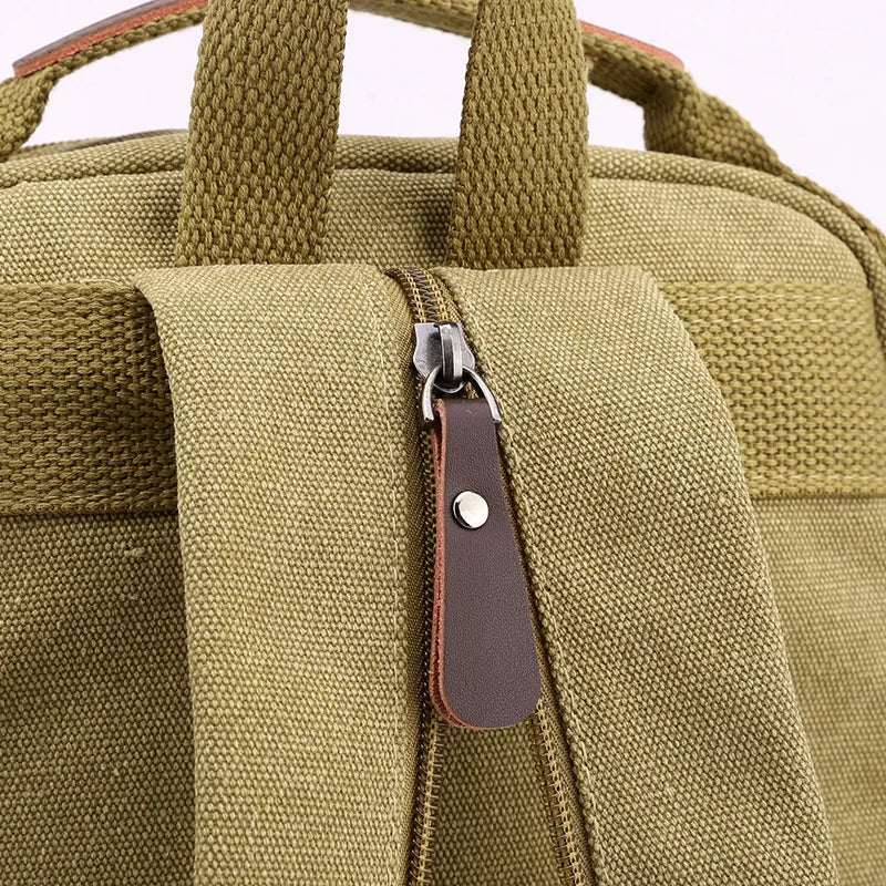 Small Mens Backpack Canvas Casual Backpacks for Men 2024 Mini Male School Bag Rucksack Man Multi-function Crossbody Bag Travel