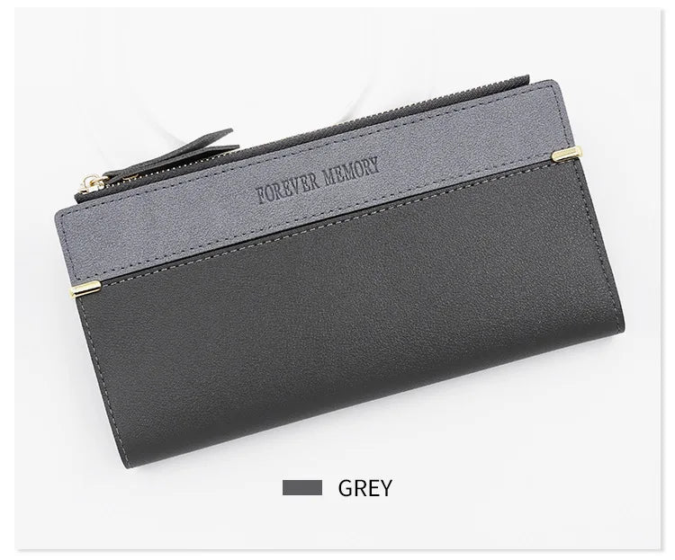 2024 New Long Women Wallets Clutch Zipper Coin Pocket Name Engraved Female Wallet Large Capacity Card Holder Brand Women's Purse