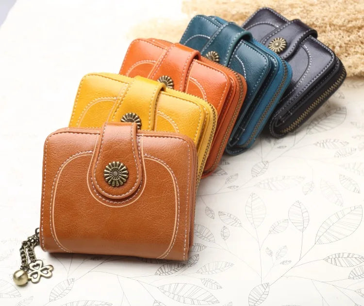 Women Wallets and Purses PU Leather Money Bag Female Short Hasp Purse Small Coin Card Holders Blue Red Clutch New Women Wallet