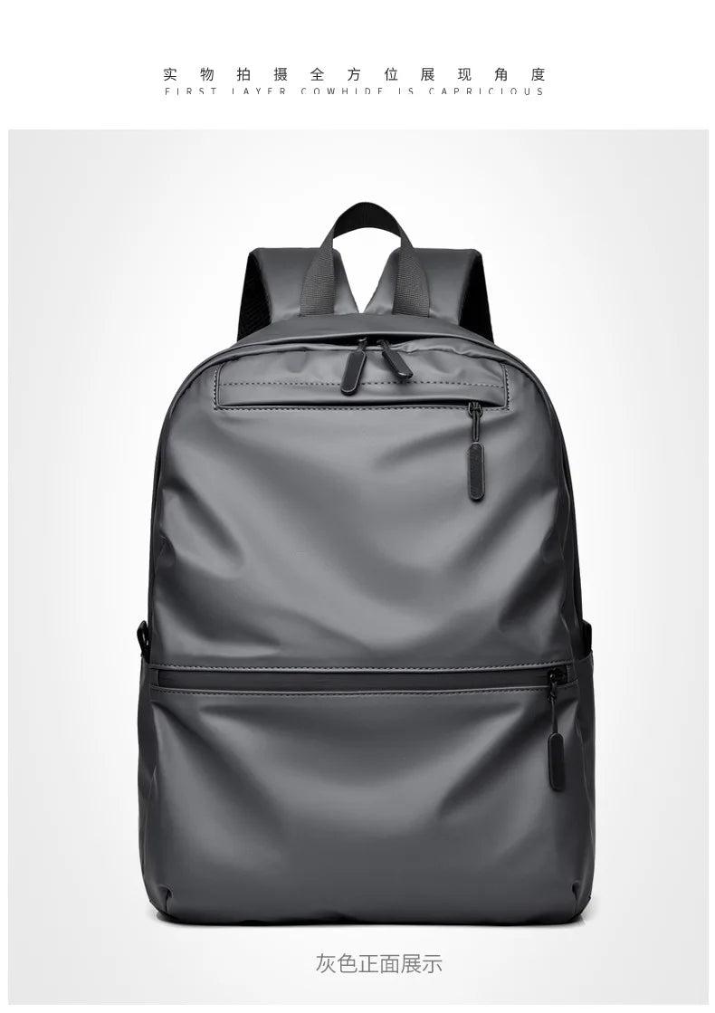 New Fashion Large Capacity Men's Backpack Laptop Bag Waterproof Fabric Student School Bag Hot Sale