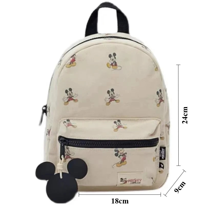 Sac à dos tendance Disney Mickey Mouse pour femme, cartable en toile Minnie, grande capacité, pour filles