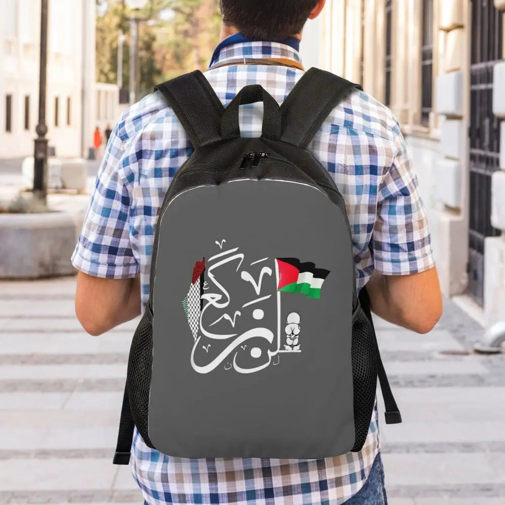 Custom Palestinians Keffiyeh Pattern Backpack for Women Men Waterproof College School Tradition Bag Print Bookbags