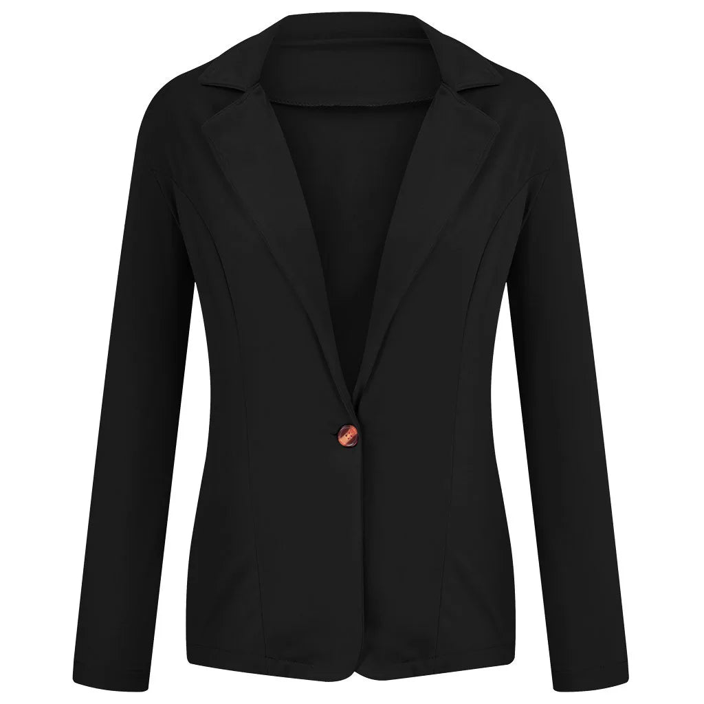 Women's Blazer 2024 Formal Blazer Women's Office Work Set Pocket Jacket Coat Loose women's wear