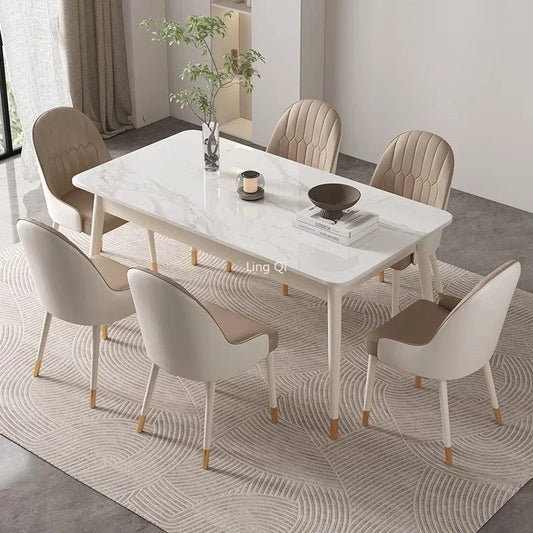 Nordic Restaurant Dining Table Set 4 Chairs Luxury Free Shipping Small Apartmen Table Modern Hotel Lobby Muebles Home Furniture