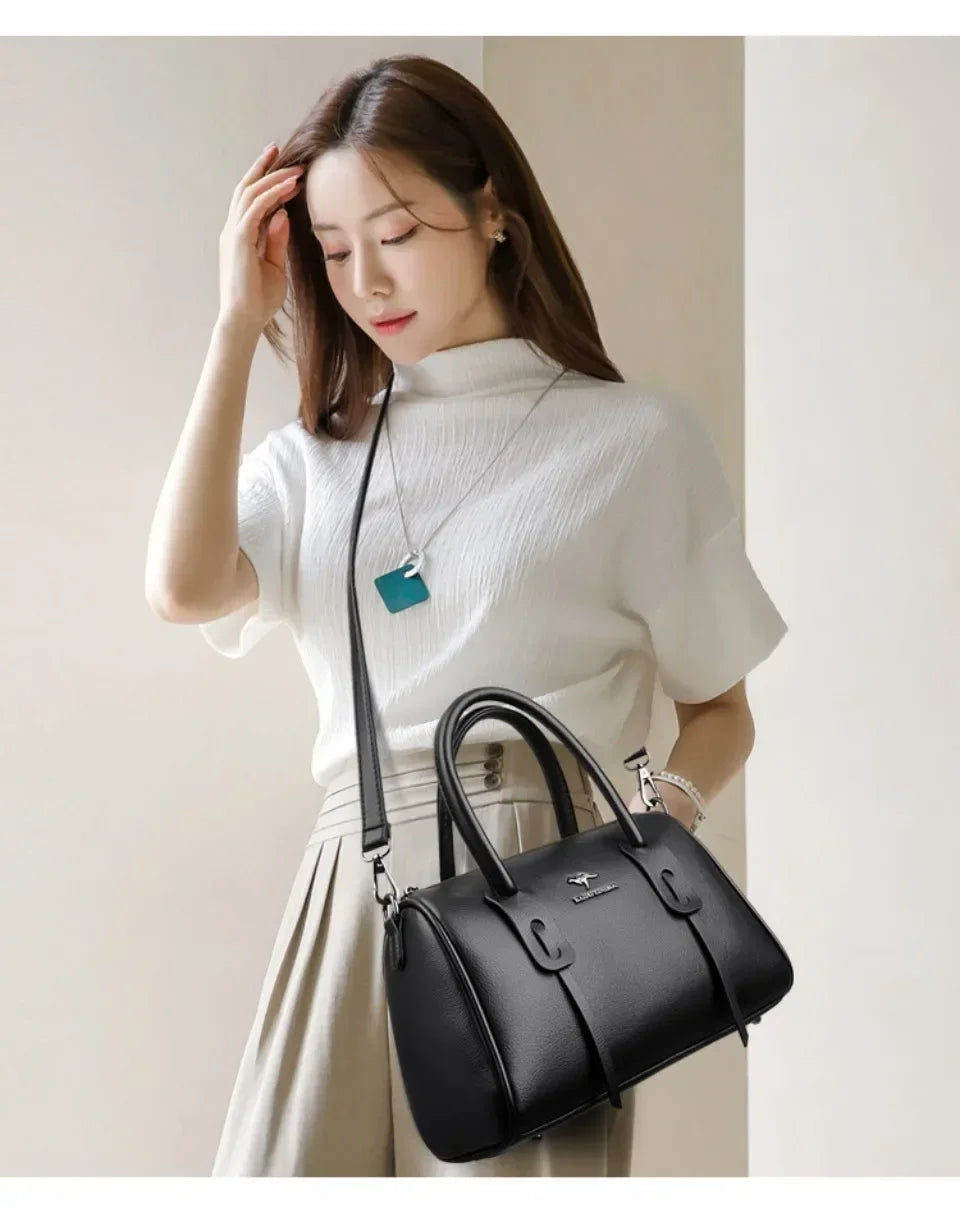 Real Women Soft Leather Shoulder Bags Luxury Women's Bag High Quality Ladies Handbag Fashion Female Messenger Bag Large Tote Sac