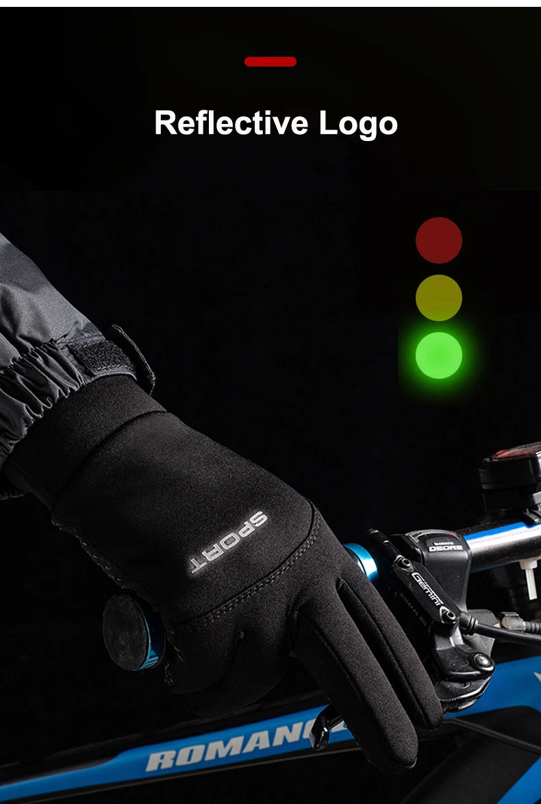 Winter Biker Gloves For Men Women Motorcycle Touchscreen Waterproof Warm Windproof Gloves Cycling Snowboard Driving Ski Sports