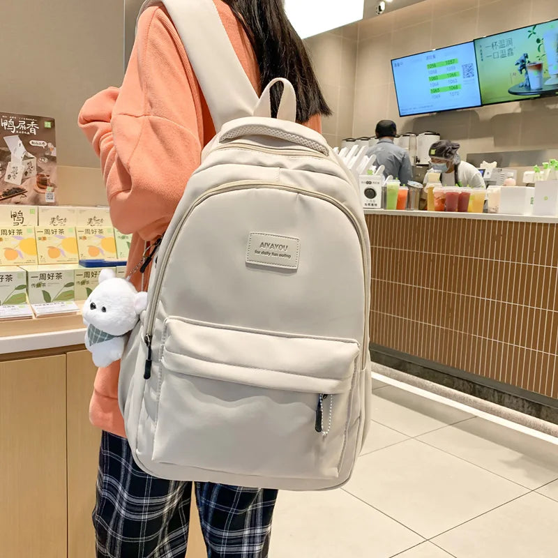 New Female Fashion Lady High Capacity Waterproof College Backpack Trendy Women Laptop School Bags Cute Girl Travel Book Bag Cool