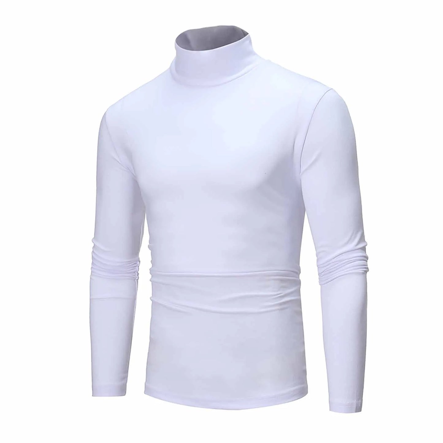 Pull en coton pour homme de haute qualité, pull en coton pour homme, col mi-haut, doux et chaud, tricoté, coupe slim