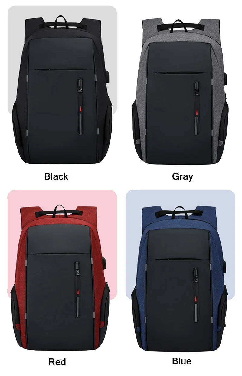 2024 Backpack Men USB Charging Waterproof 15.6 Inch Laptop Casual Oxford Male Business Bag Mochila Computer Notebook Backpacks