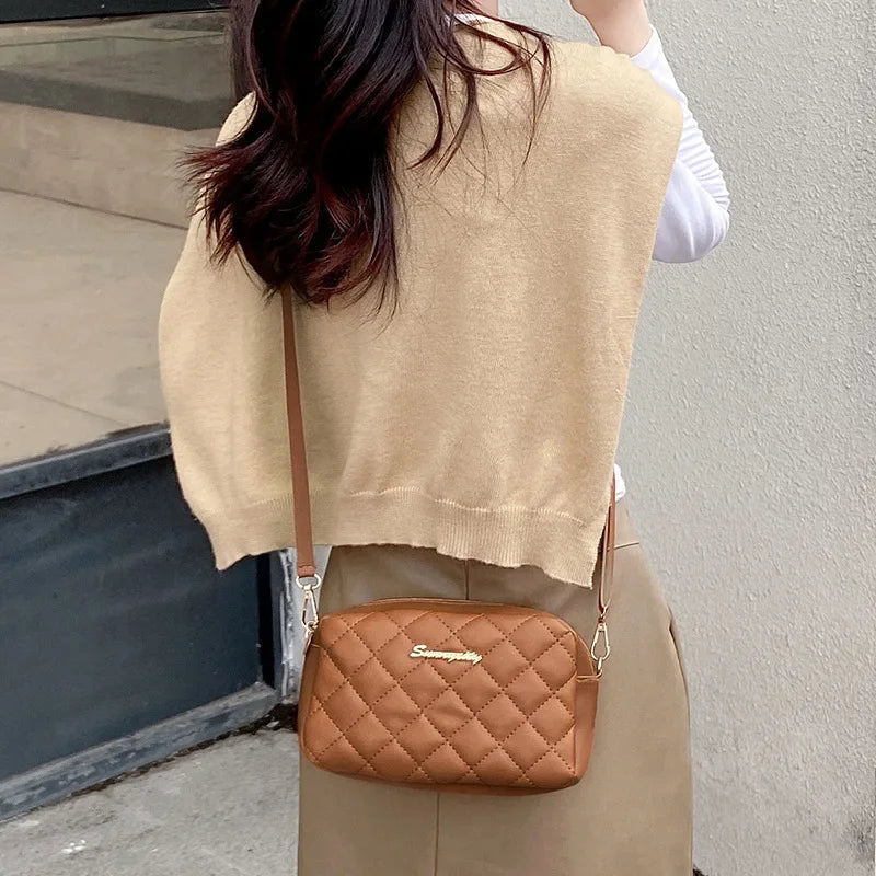 Sac à bandoulière en cuir PU pour femme, petit sac messager à fermeture éclair, sac à main, sac de voyage d'été pour femme