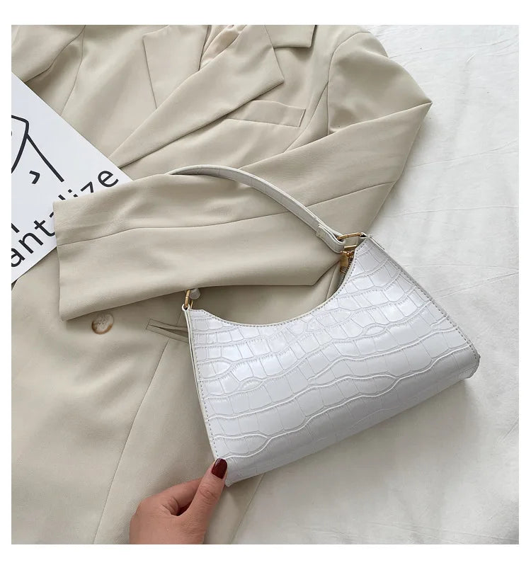 Fashion Exquisite Shopping Bag Retro Casual Women Totes Shoulder Bags Female Leather Solid Color Chain Handbag