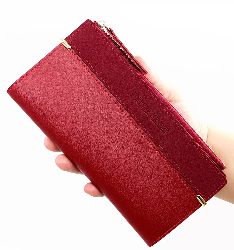 2024 New Long Women Wallets Clutch Zipper Coin Pocket Name Engraved Female Wallet Large Capacity Card Holder Brand Women's Purse