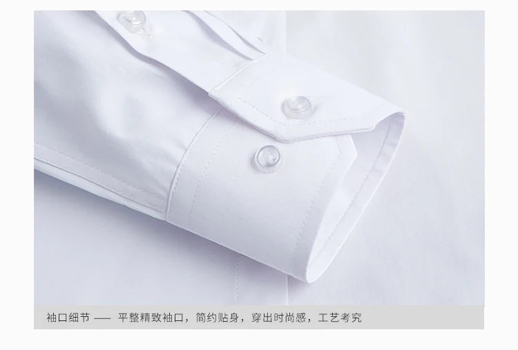 Stand Collar Shirt Men's Long Sleeve Chinese Style Tang Suit Breathable Anti-Wrinkle Easy Care Business Casual Dress Shirts