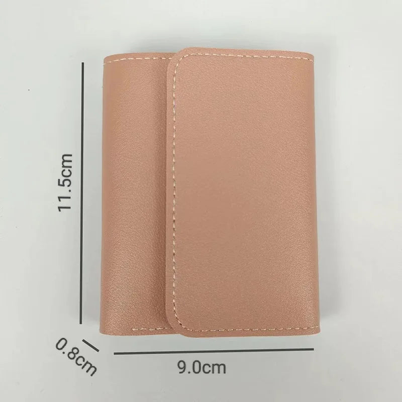 Women Short Wallet Multi-card Bag Mini Pouch Multifunction Card Holder Coin Purse Simple Three Fold Portable Lady Mini Wallets