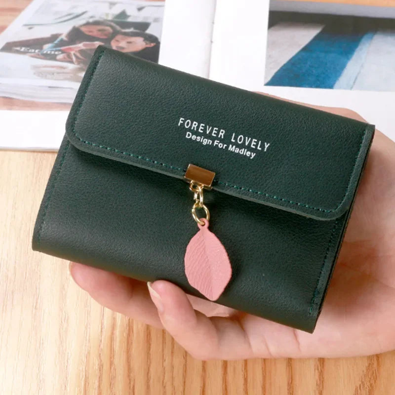 Fashion Short Women Wallet PU Leather Women Luxury Tassels Wallet Hasp Small Wallet Trend Coin Purse Ladies Card Holder Monedero