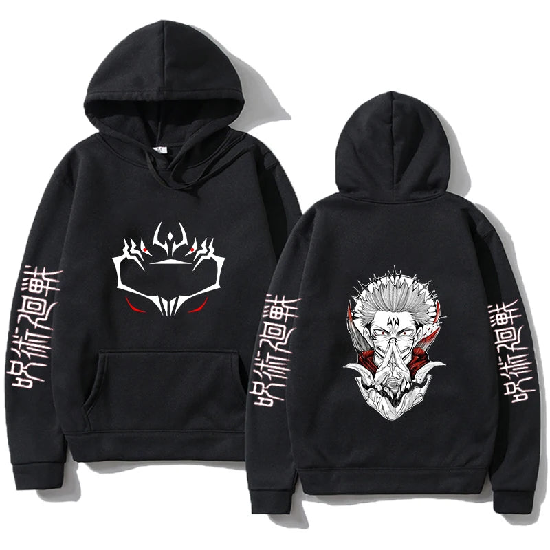 Funny Jujutsu Kaisen Long Sleeve Casual Hoodies Anime Ryomen Sukuna Printed Men Women Fashion Harajuku Sweatshirt Clothes