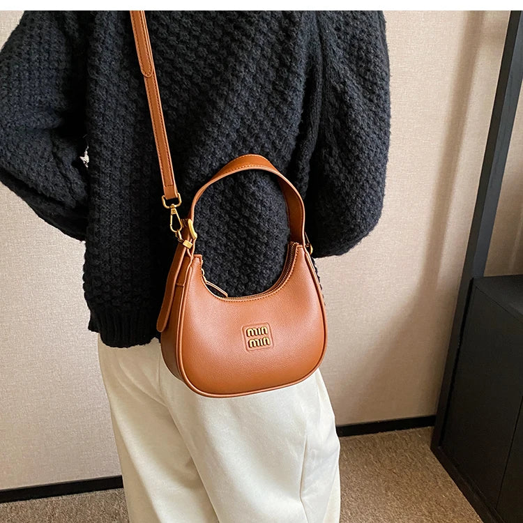 Fashion Armpit Bag 2024 New Style Simple Fashion Dumpling Bag High-end Retro Versatile Shoulder Crossbody Bag