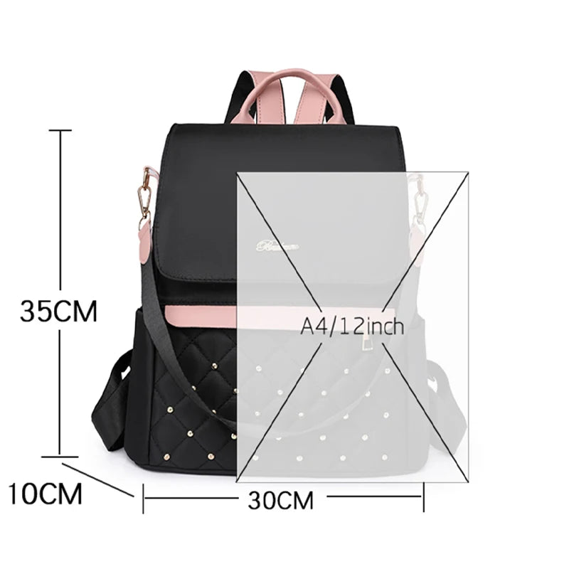 Anti Theft Backpack Woman Waterproof Nylon Big Back Pack for Women Fashion Ladies Multifunctional Bagpack Outdoor Travel Bag