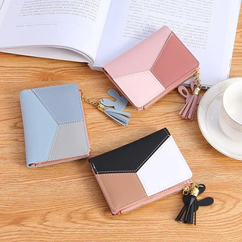 Women Fashion Short Wallet Coin Purse for Women Card Holder Bag Small Ladies Wallet Female Two-fold Hasp Mini Cute Clutch Purse