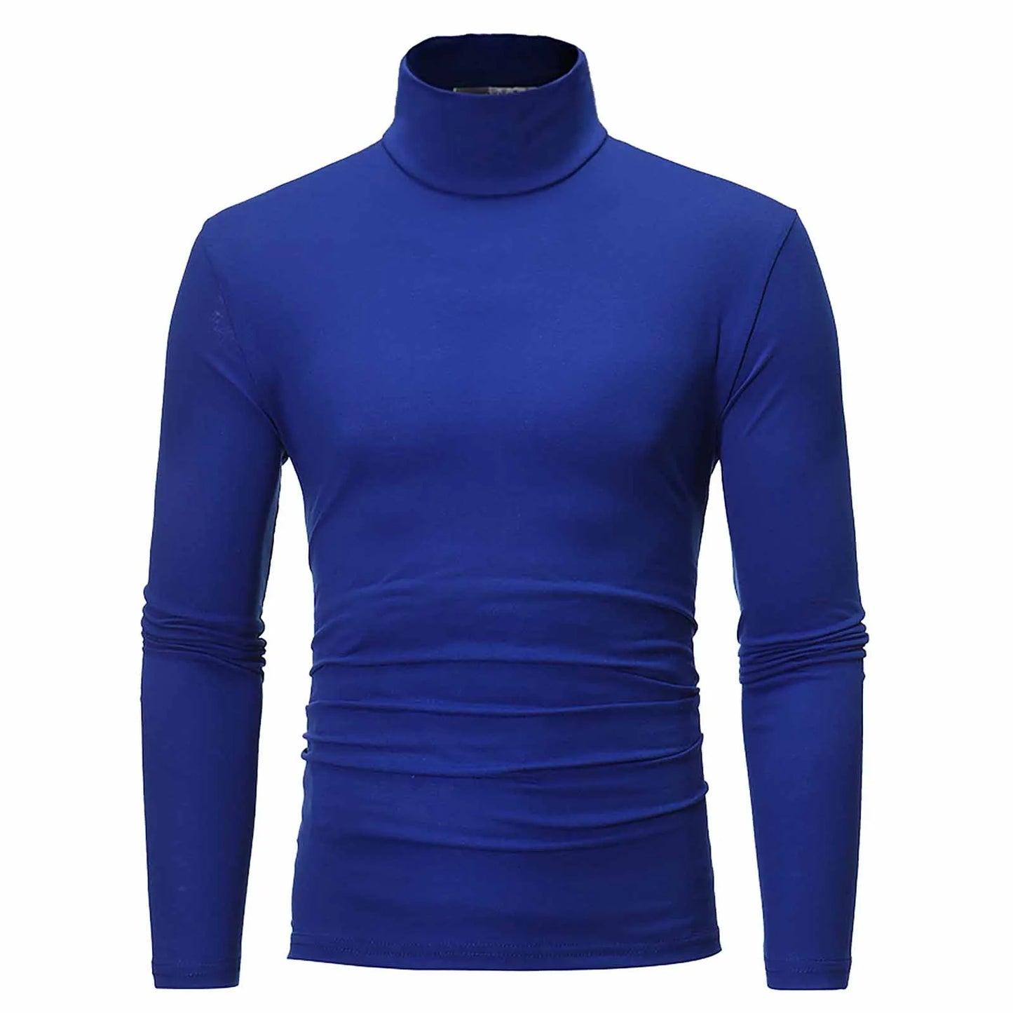 Pull en coton pour homme de haute qualité, pull en coton pour homme, col mi-haut, doux et chaud, tricoté, coupe slim