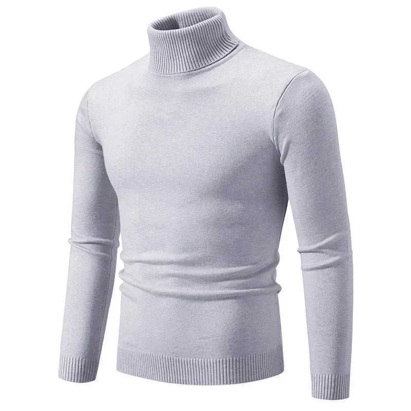 Pull à col roulé d'hiver pour hommes Pull thermique Polo/Pull à col roulé Pull Autre matériau