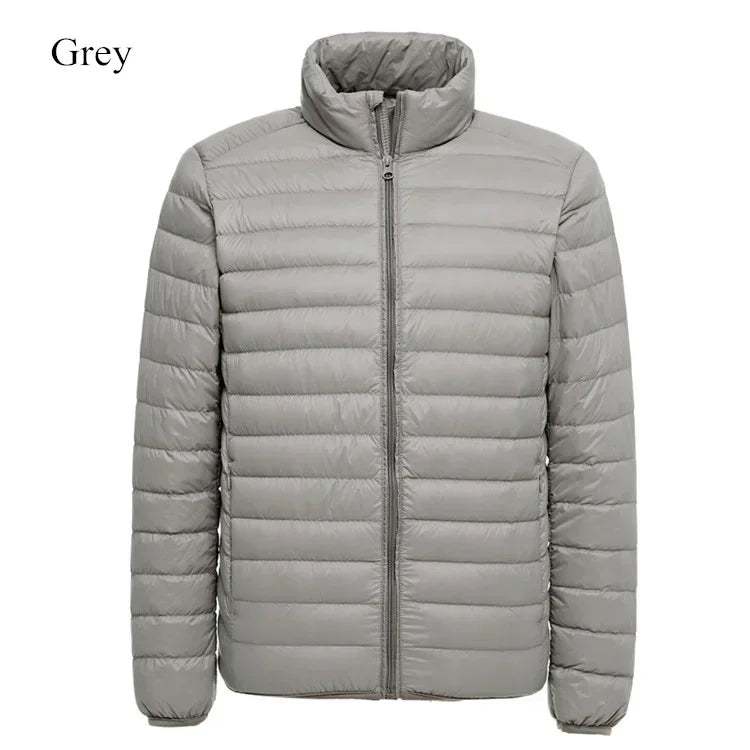 Men's Lightweight Water-Resistant Packable Puffer Jacket 2023 New Arrivals Autumn Winter Male Fashion Stand Collar Down Coats