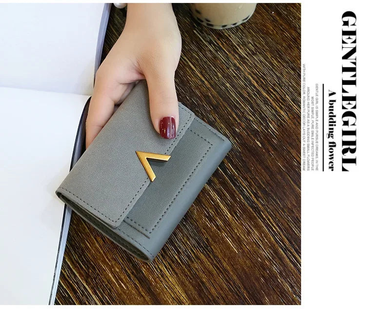 Leather New Women Purse Small Short Leather Wallet Luxury Brand Mini Female Fashion Wallets And Purse Credit Card Holder