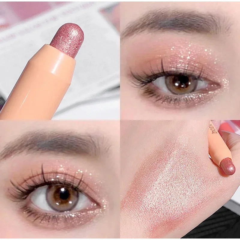 Fard à paupières nacré scintillant Crayon surligneur professionnel à paillettes imperméables Cosmétiques haute brillance Maquillage de beauté