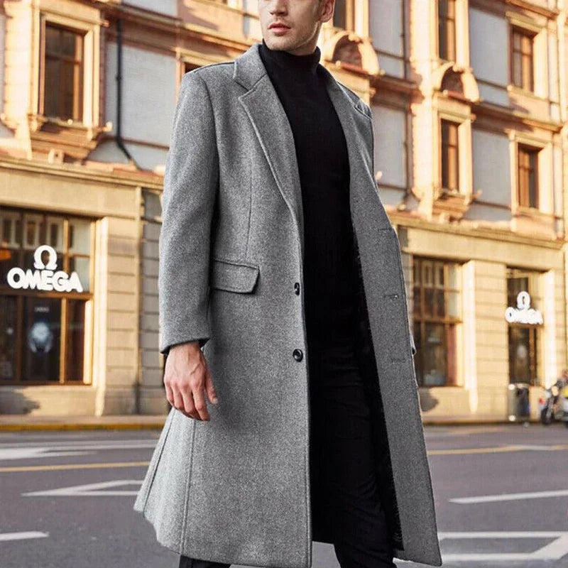 Manteau long d'hiver pour hommes, vestes décontractées à la mode, parkas pour hommes, vêtements d'extérieur de luxe, manteau coupe-vent d'affaires, vêtements de rue pour hommes