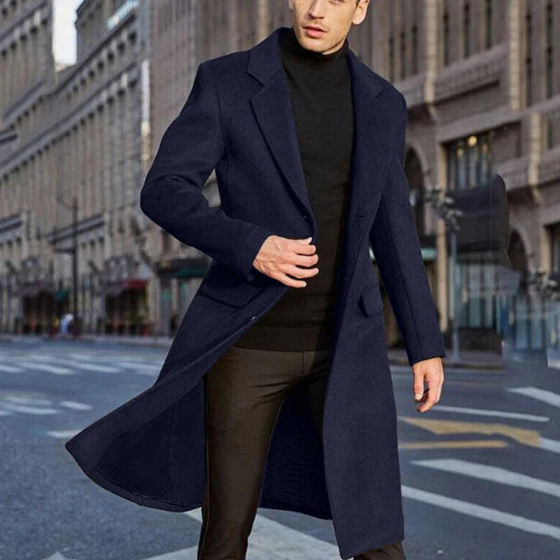 Manteau long d'hiver pour hommes, vestes décontractées à la mode, parkas pour hommes, vêtements d'extérieur de luxe, manteau coupe-vent d'affaires, vêtements de rue pour hommes