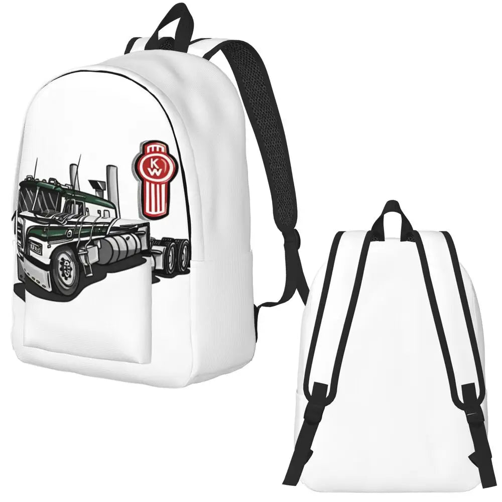 Kenworth Logo Casual Backpack with Pocket High School Business Daypack for Men Women Laptop Computer Canvas Bags